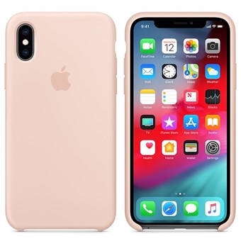IPhone X / iPhone XS silikonikuori - vaaleanpunainen