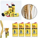 Kaksipuolinen kärpäspaperi/hyönteispaperi - Liimaperhosieppari - 4 kpl.    