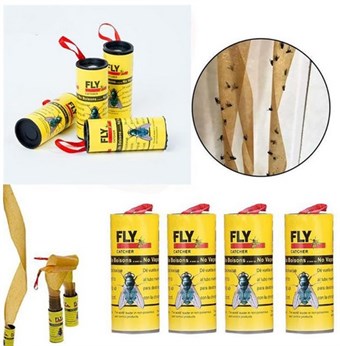 Kaksipuolinen kärpäspaperi/hyönteispaperi - Liimaperhosieppari - 4 kpl.    