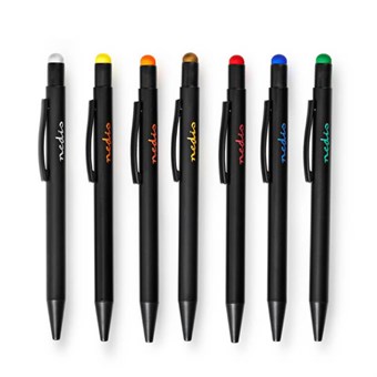 Stylus Pen tabletille/älypuhelimelle - 7 kpl. - Kuminapit - Klipsi - Kynä - Musta