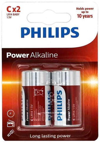Philips Power Alkaline C - 2 kpl