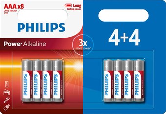 Philips Power Alkaline AAA - 8 kpl