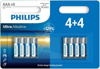 Philips Ultra Alkaline AAA - 8 kpl
