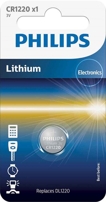 Philips Lithium CR1220 - 1 kpl