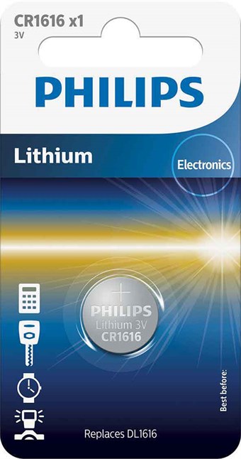 Philips Lithium CR1616 - 1 kpl