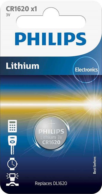 Philips Lithium CR1620 - 1 kpl