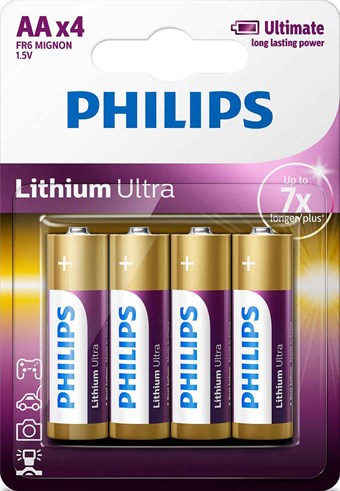 Philips Lithium Ultra AA - 4 kpl