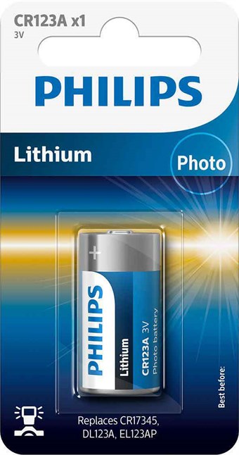 Philips Photo Lithium CR123 - 1 kpl