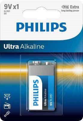 Philips Ultra Alkaline 9V - 1 kpl