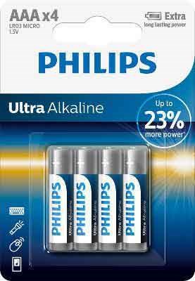 Philips Ultra Alkaline AAA - 4 kpl