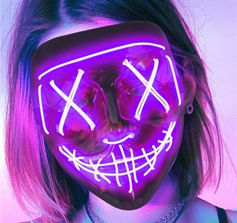 Puhdistus - LED-naamio - Neon Pinkki