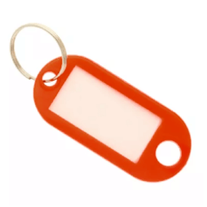 Muovinen avaimenperä - 10 kpl (punainen)