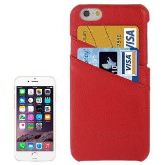 Fashion nahkakotelo iPhone 6 / iPhone 6S -puhelimelle - punainen