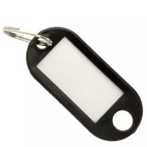 Muovinen avaimenperä - 10 kpl (musta)