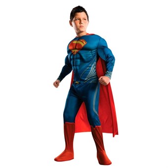 Superman asu - Lapset - Sis. Kasvonaamio + puku + takki - suuri - 130-140 cm