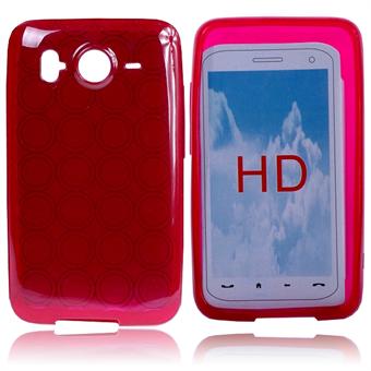 Pyöreä silikoni HTC HD:lle (punainen)