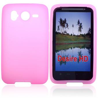 Pehmeä silikoni Desire HD:lle (vaaleanpunainen)