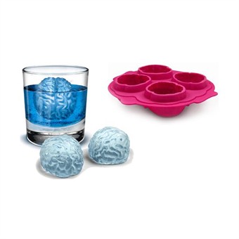 Brain Shape Freeze Ice Maker -alusta (musta)
