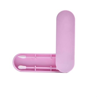 Uudelleenkäytettävät tikut meikki- ja korvapuhdistusaineille - ympäristöystävällinen vaihtoehto vanupuikolle - 2 kpl. - Sampak - vaaleanpunainen