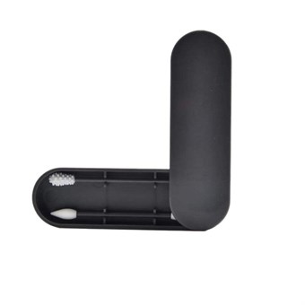 Uudelleenkäytettävät tikut meikki- ja korvapuhdistusaineille - ympäristöystävällinen vaihtoehto vanupuikolle - 2 kpl. - Sampak - musta