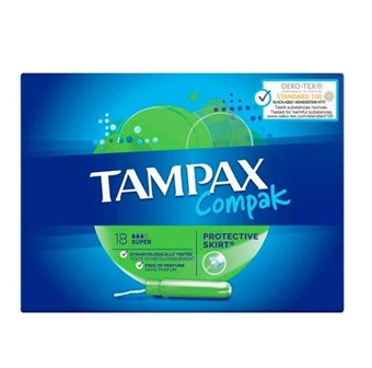 Tampax Compak Super Tampons - 18 kpl.