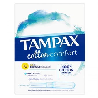 Tampax Cotton Regular Comfort -tamponit - 16 kpl.