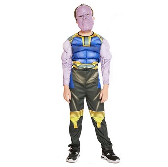 Thanos-puku - Lapset - Sis. Puku + käsine + naamio - Medium - 120-130 cm