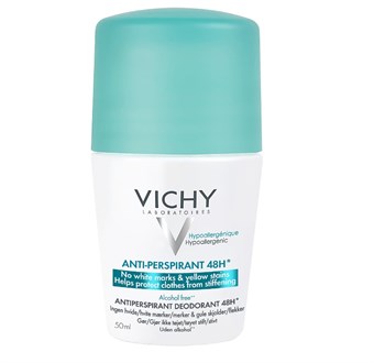 Vichy Antiperspirant Deodorant Roll-On 48h - Naisille ja miehille - Alkoholiton ja hajusteeton - 50 ml