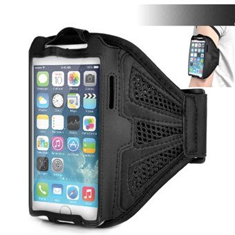 Meshi-rannekoru iPhone Plus ja Max-sarjalle - musta