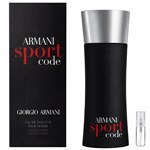 Armani Code Sport - Eau de Toilette - Tuoksunäyte - 2 ml