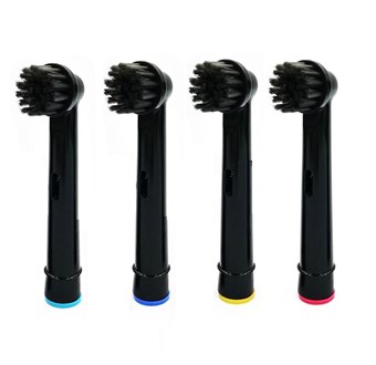 Oral-B-yhteensopivat harjaspäät - Soft Bristle SB-17A - 4 kpl. (Musta)