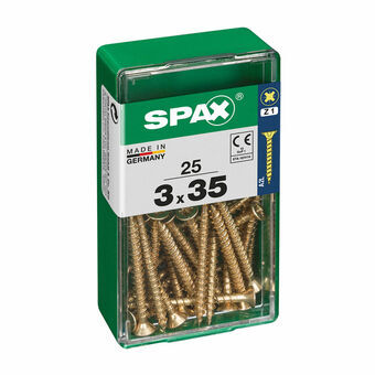 Ruuvilaatikko SPAX 4081020300351 Puuruuvi Litteä pää (3,0 x 35 mm) (3 x 35 mm)