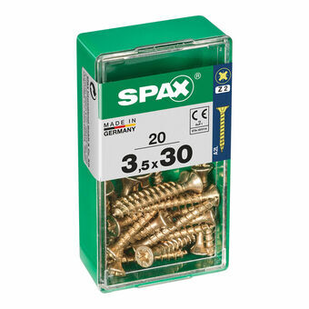 Screw Box SPAX Yellox Puu Litteä pää 20 Kappaletta (3,5 x 30 mm)