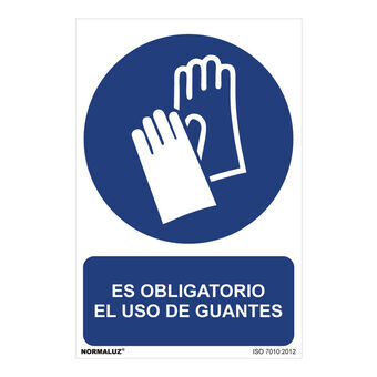 Kyltti Normaluz Es obligatorio el uso de guantes PVC (30 x 40 cm)