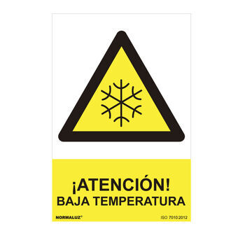 Kyltti Normaluz Atención baja temperatura PVC (30 x 40 cm)