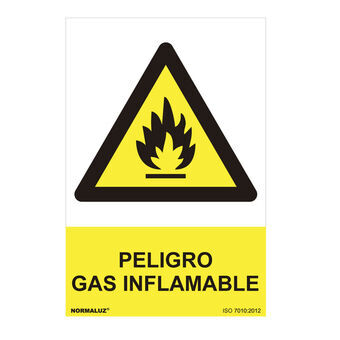 Kyltti Normaluz Peligro Gas Inflamable PVC (30 x 40 cm)