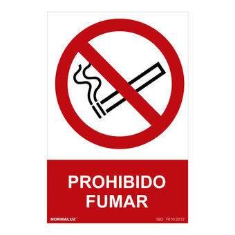 Kyltti Normaluz Prohibido fumar PVC (30 x 40 cm)