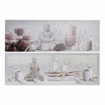 Maalaus DKD Home Decor Buddha Itämainen (90 x 2,3 x 30 cm) (2 osaa)