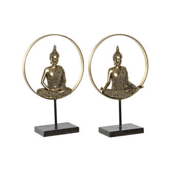 Koristehahmo DKD Home Decor Metalli Buddha Hartsi (26 x 11 x 40 cm) (2 pcs)