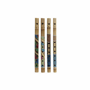 Koristehahmo DKD Home Decor Tallennin Bambu (4 pcs) (30 x 2 x 2 cm)