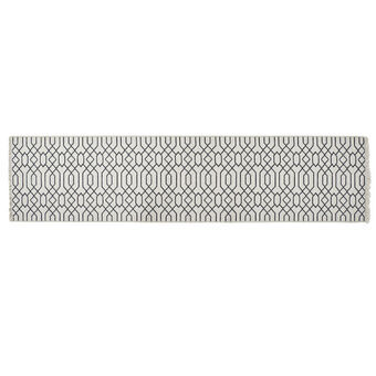 Matto DKD Home Decor Valkoinen Harmaa Polyesteri Puuvilla (60 x 240 x 1 cm)