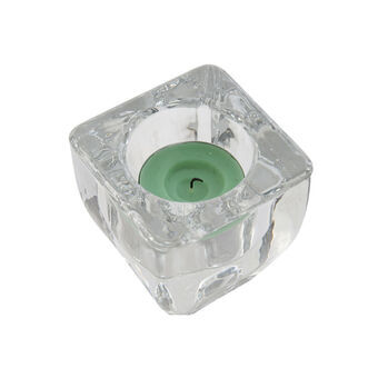 Kynttilänjalka DKD Home Decor Kristalli Läpinäkyvä (6,5 x 6,5 x 7,5 cm)