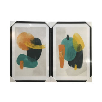 Maalaus DKD Home Decor Abstrakti (2 pcs) (40 x 3 x 60 cm)