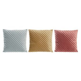 Tyyny DKD Home Decor Pinkki Polyesteri Sinappi (45 x 10 x 45 cm) (3 osaa)
