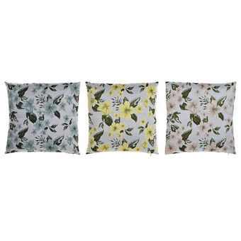 Tyyny DKD Home Decor Jacquard Polyesteri Gėlės (45 x 10 x 45 cm) (3 pcs)
