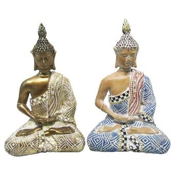 Koristehahmo DKD Home Decor Buddha Hartsi (9.5 x 6.5 x 16 cm) (2 pcs)