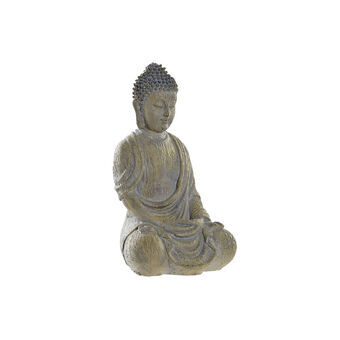 Koristefiguuri DKD Home Decor Buddha Resin vaaleanharmaa (10 x 8 x 16 cm)