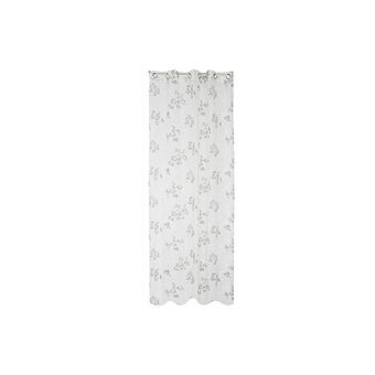 Verho DKD Home Decor Metalli Polyesteri Valkoinen Vaaleanharmaa (140 x 270 cm)
