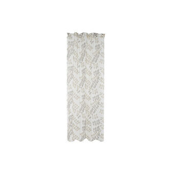 Verho DKD Home Decor Metalli Polyesteri Valkoinen Vaaleanruskea (140 x 270 cm)