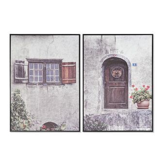 Maalaus DKD Home Decor Ovi (50 x 2,8 x 70 cm) (2 osaa)